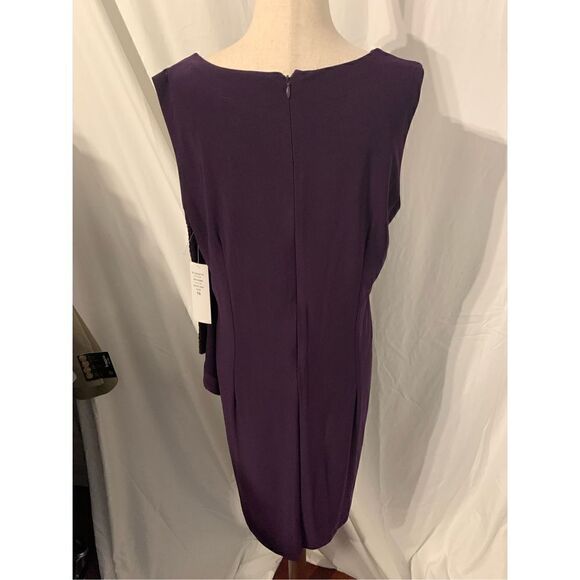 Purple dress size 16 with sequence Scarlette - Picture 4 of 6